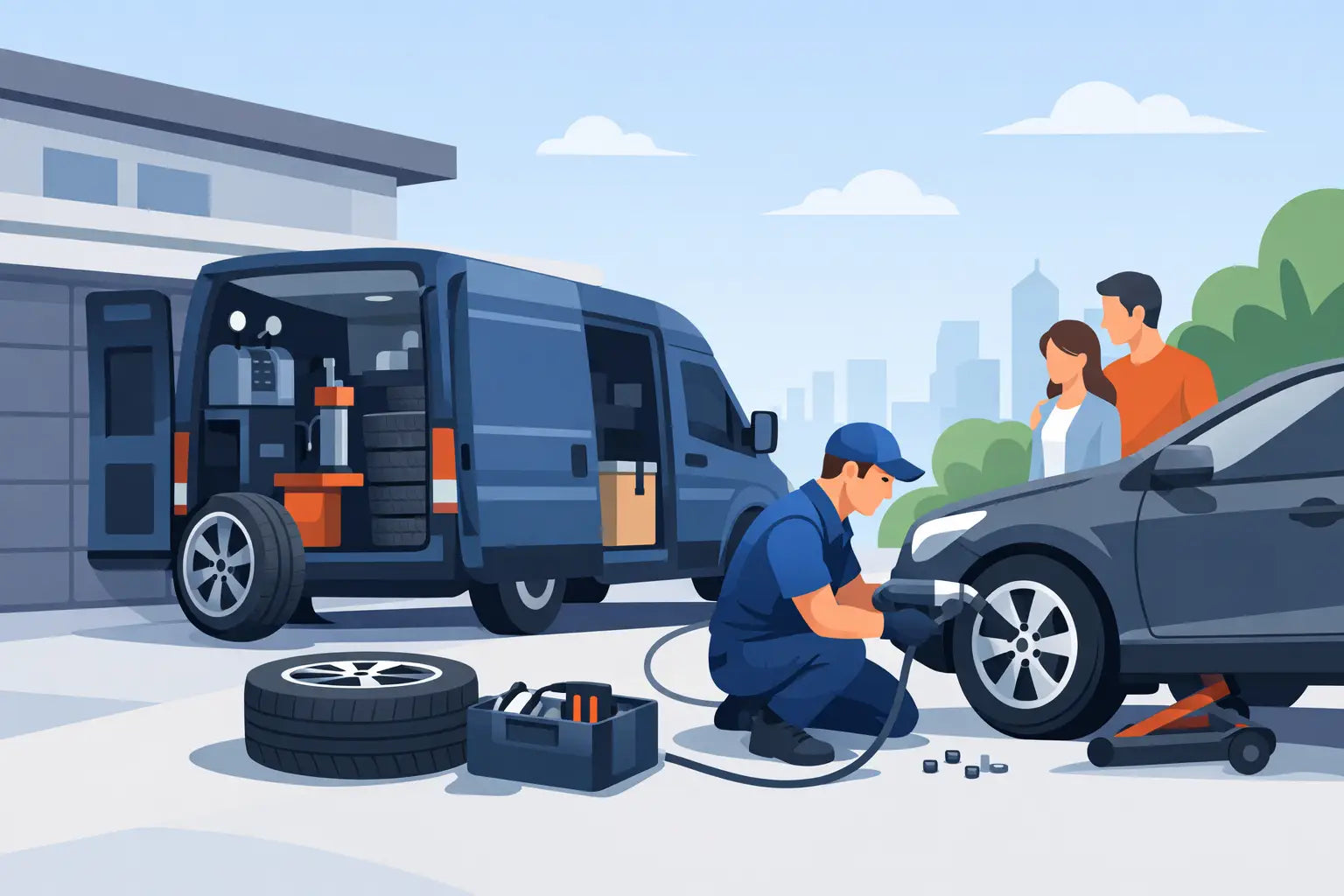 How Home Tyre Installation Works at Your Door