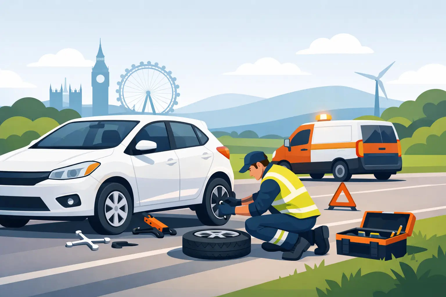 How Roadside Tyre Replacement Works in Britain