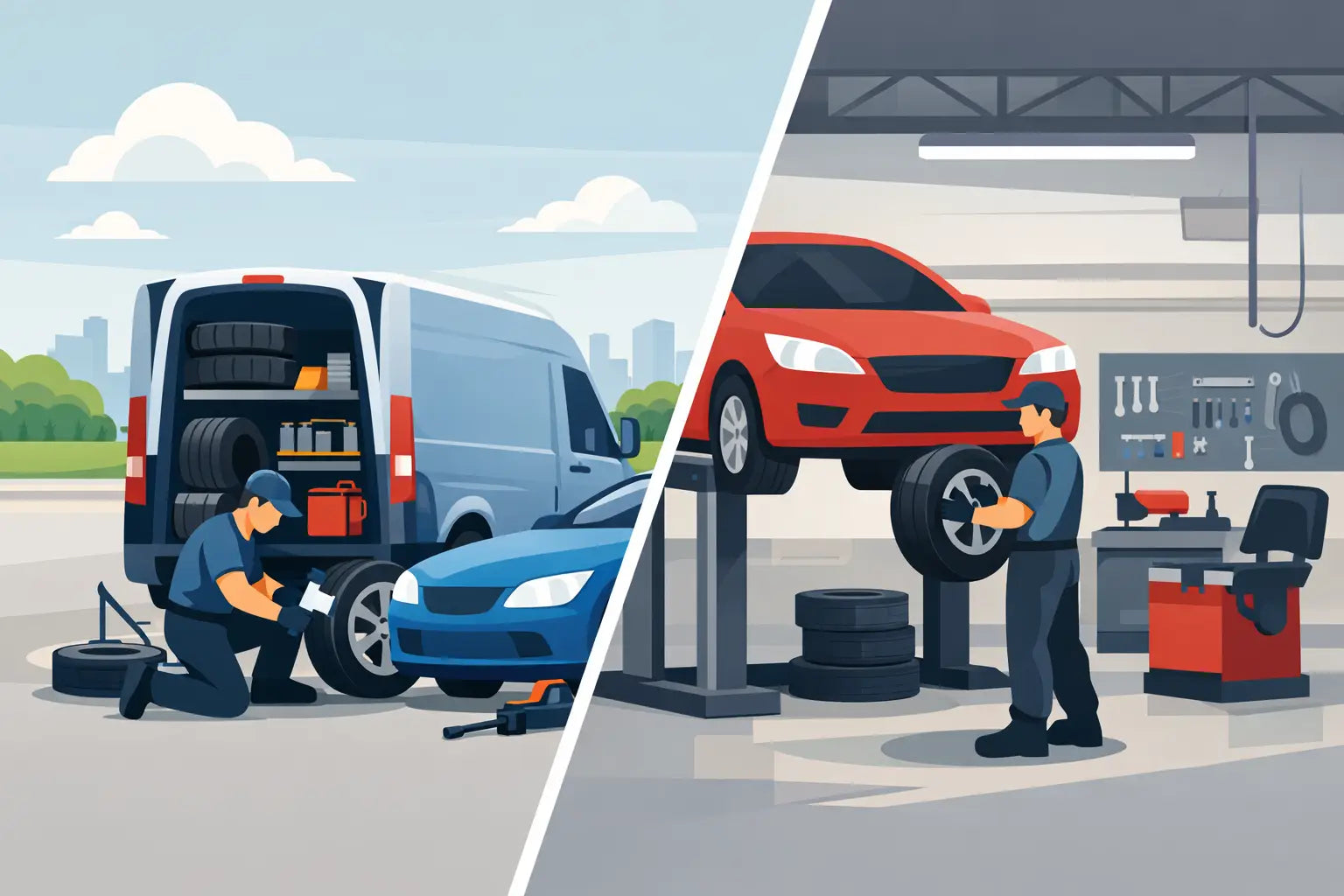 Mobile Tyre Fitting vs Garage: Which Is Better?